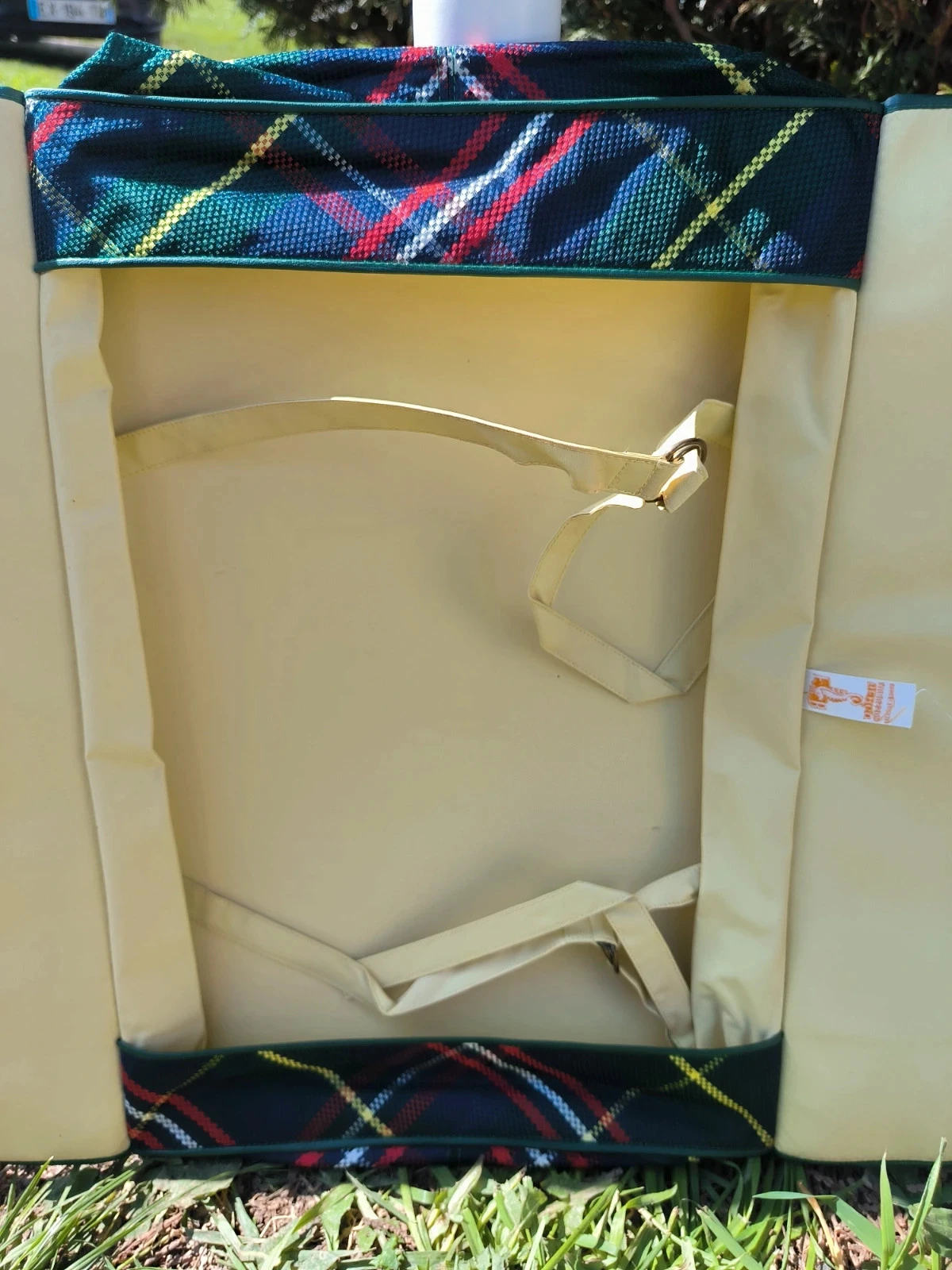 Pochette a carreaux Bergo Aubusson vintage neuve – photo 5